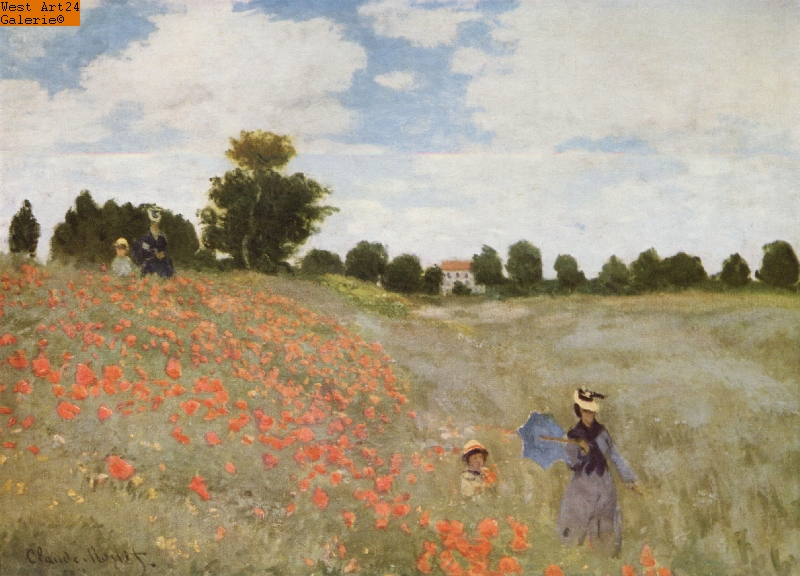 Mohnblumen nach Monet Gemäldeimitation